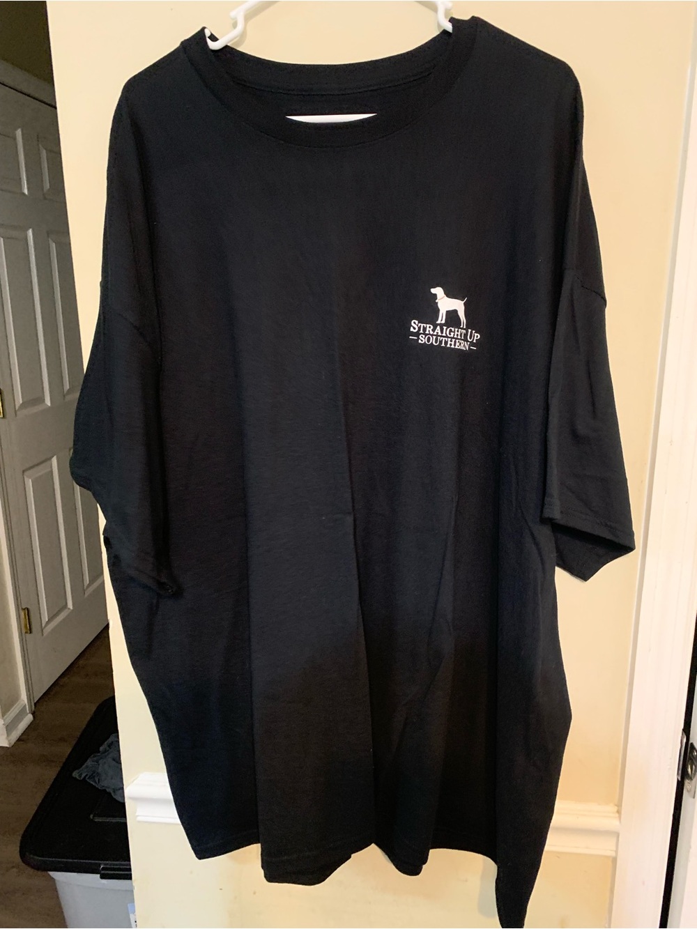 Men's Short Sleeve Tee - Black with White Logo